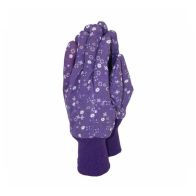 Cotton Grip Gloves Purple - Medium