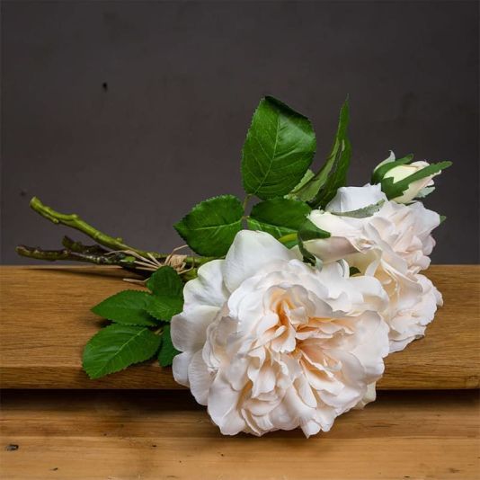 Short Stem Rose Bouquet in Peachy Cream