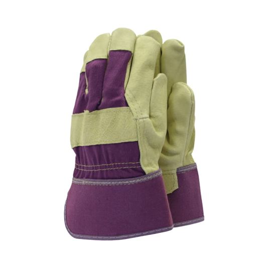 Washable Leather Rigger Gloves Purple - Medium